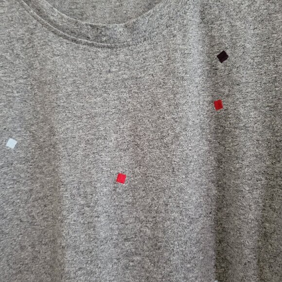 Madewell T-Shirt Womens Size Small Gray Colorful Squares Short Sleeve Tee top - Picture 3 of 5